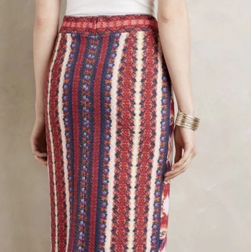 SOLD - ❤️🩷 Anthropologie Maeve Marala Floral Pencil Skirt, M - Picture 3 of 13